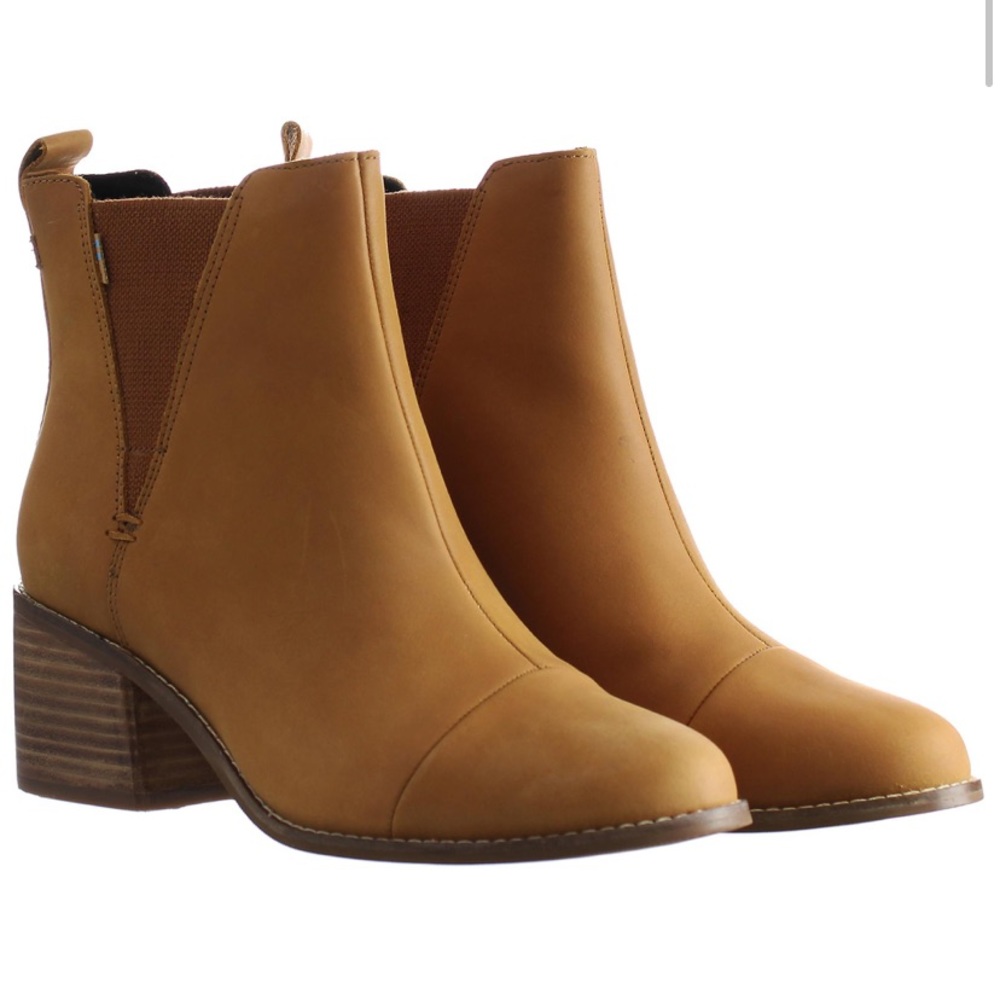 Esme Slip-On Brown Smooth Leather Womens Boot from Toms